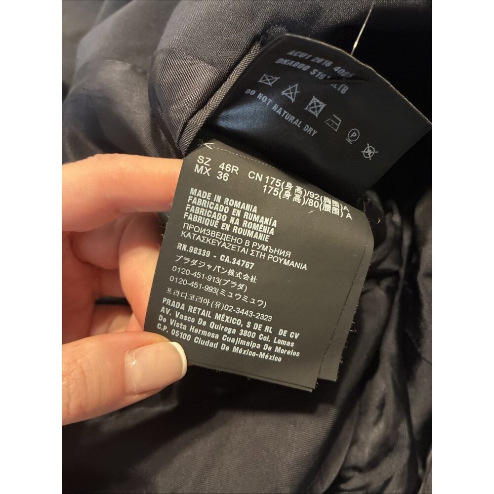 Prada Authentic Solid Blue Black Long Sleeve Blaz… - image 8